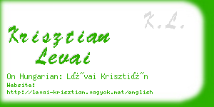 krisztian levai business card